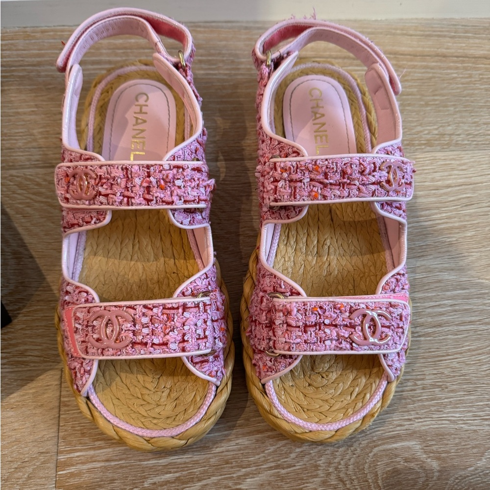 Tweed Chanel Dad Sandals
